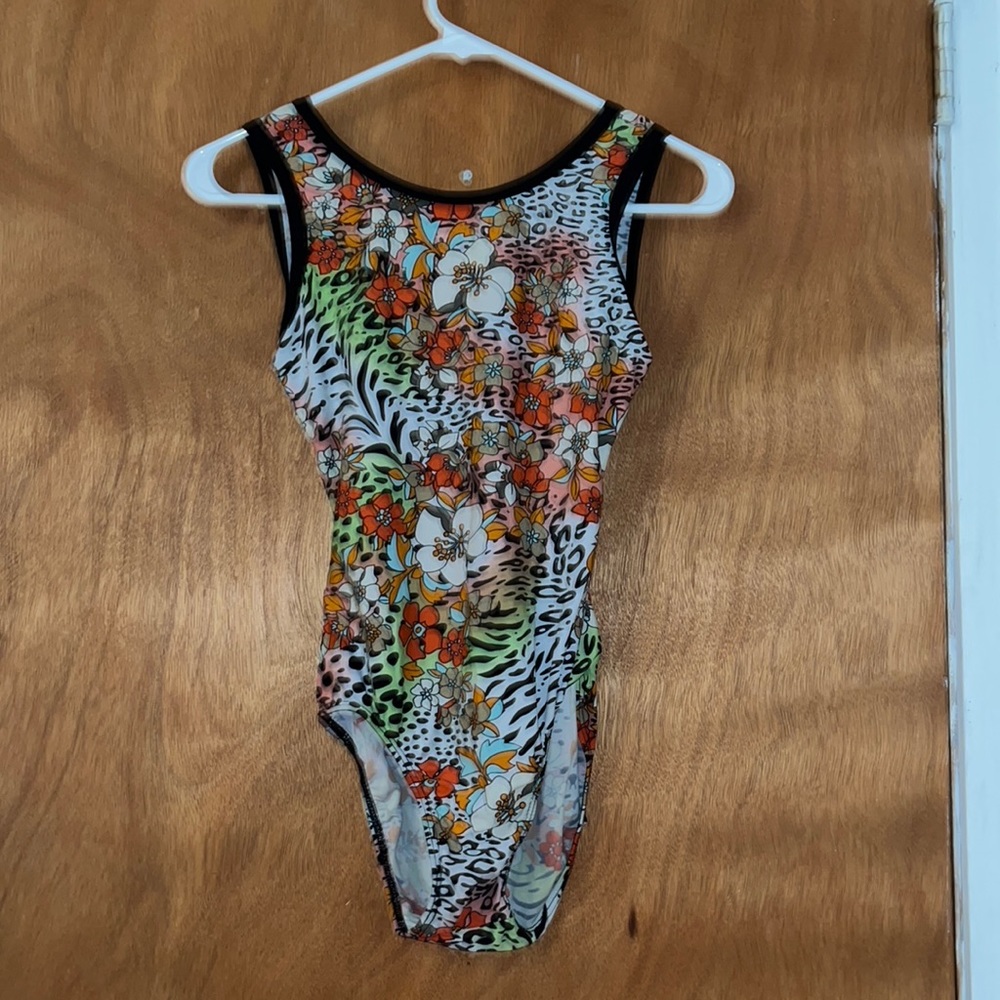 Floral/tiger gymnastics Leo